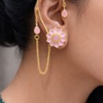 Floral Handmade Earcuff Artistic Jewelry for Beautiful Ethnic Look - ''BabyPink''