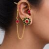 Floral Handmade Earcuff stylish brass jewelry design
