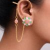 Floral Handmade Earcuff stylish brass jewelry design
