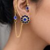 Floral Handmade Earcuff stylish brass jewelry design