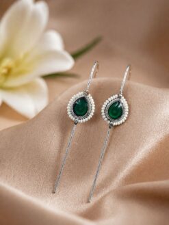 Drop Meena Kari Earcuff stylish brass jewelry design