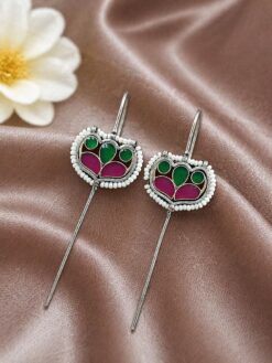 Silver Meena Kari Earcuff stylish brass jewelry design