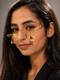 Gold Plated Facelets stylish brass jewelry design