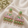 Handmade Meena Kari Earring stylish brass jewelry design