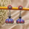 Meena Kari Jhumka Earring stylish brass jewelry design