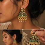 Handmade Meena Kari Earring Traditional Jewelry for Beautiful Pearl Work Detailing