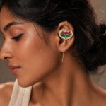 Silver Meena Kari Earcuff Elegant Traditional Jewelry for Beautiful Ethnic Look