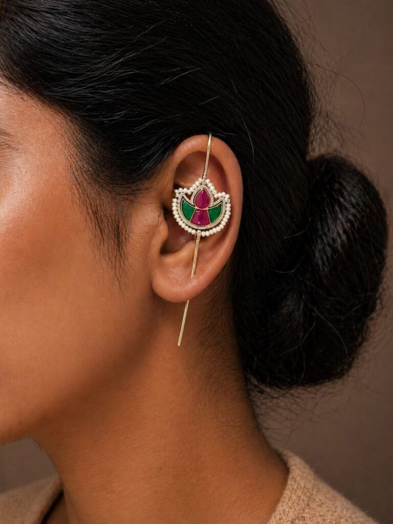 Designer Meena Kari Earcuff Elegant Jewelry for Beautiful Look
