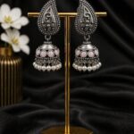 Designer Leaf Jhumka Earring Elegant Jewelry for Beautiful Traditional Look - ''BabyPink''