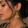 Gold Plated Jhumka Earring stylish brass jewelry design