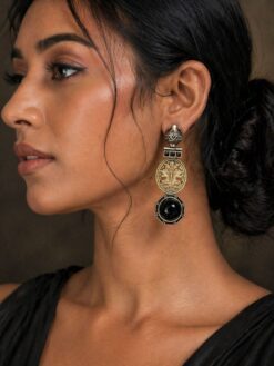 Two Tone Earring stylish brass jewelry design