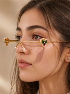 Meena Kari Facelets stylish brass jewelry design