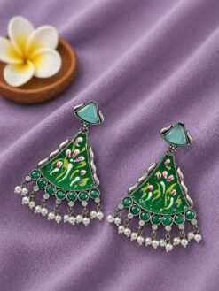 Hand Painted Earring artistic jewelry design