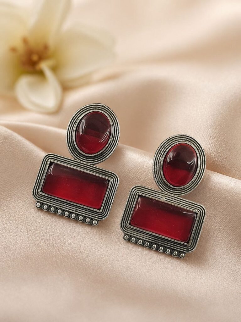 Monalisa Stone Stud Earring Designer Jewelry for Everyday Stylish Look