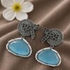 Peacock Earring stylish brass jewelry design