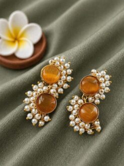 Gold Plated Earring stylish brass jewelry design