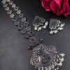 Oxidized Necklace Set stylish brass jewelry design