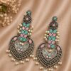Floral Art Earring stylish brass jewelry design