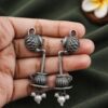 Antique Silver Earring vintage brass jewelry design