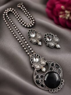 Oxidized Necklace Set traditional jewelry design