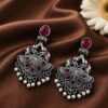 Silver Elephant Earring stylish brass jewelry design