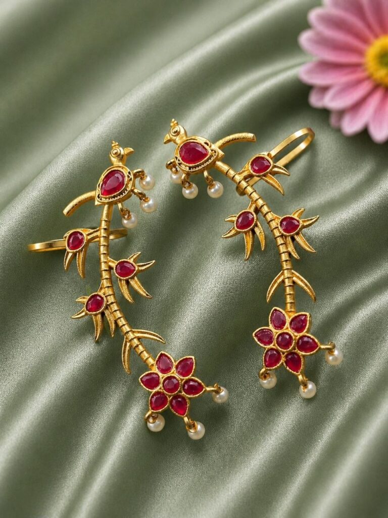 Gold Plated Earcuff Stylish Designer Jewelry for Trendy Statement Look