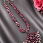 Antique Necklace Vintage Stylish Jewelry for Timeless Look - "Red"