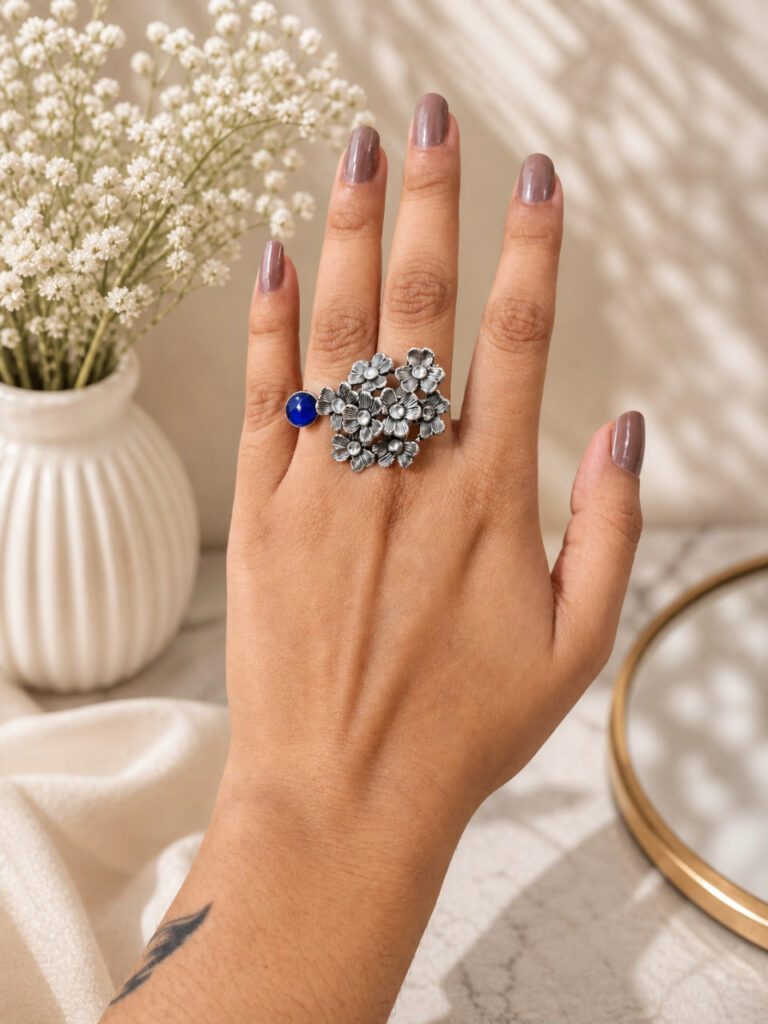 Floral Art Ring Stylish Designer Jewelry for Beautiful Everyday Look