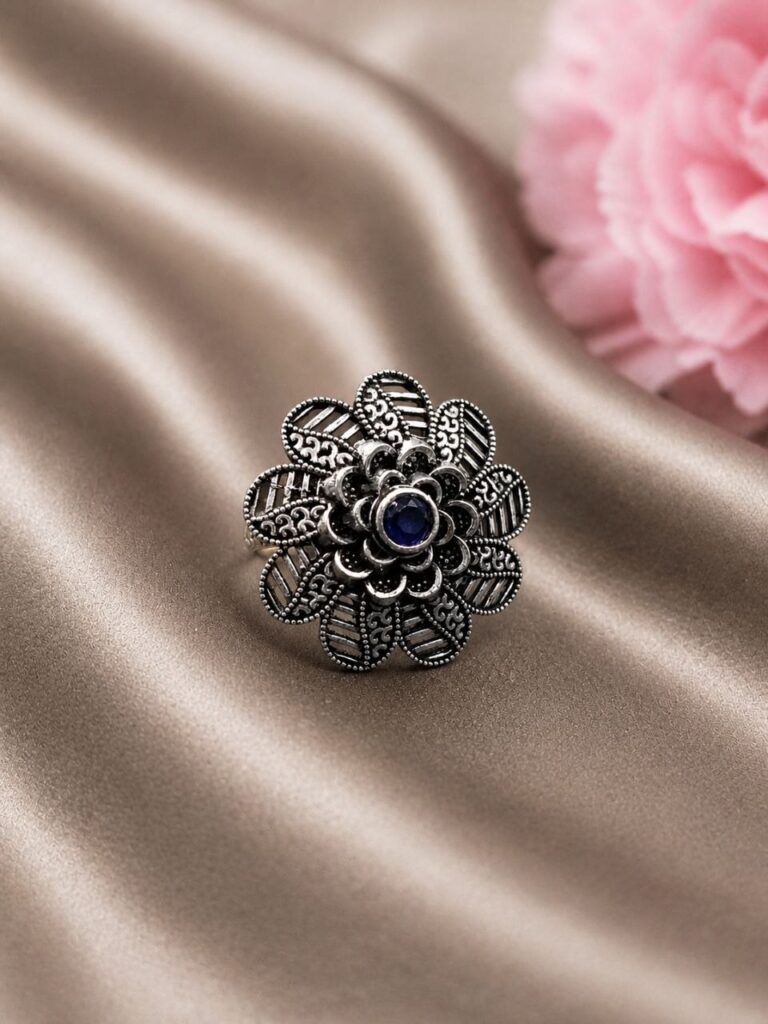 Floral Art Ring Designer Floral Jewelry for Stylish Everyday & Festive Look