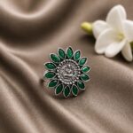 Silver Ring Premium Finish for Timeless Everyday Style - "Green"
