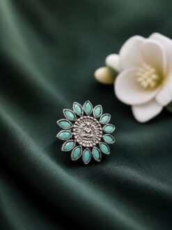 Silver Ring stylish brass jewelry design