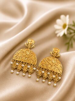 Gold Plated Earring stylish brass jewelry design