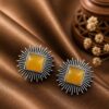 Stud Earring stylish brass jewelry design