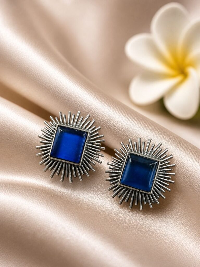 Monalisa Stone Stud Earring Elegant Minimal Design for Beautiful Style