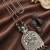 Silver Floral Necklace stylish brass jewelry design