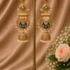 Floral Jhumka Earring stylish brass jewelry design