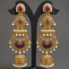 Floral Jhumka Earring stylish brass jewelry design