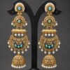 Floral Jhumka Earring stylish brass jewelry design
