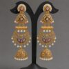 Floral Jhumka Earring stylish brass jewelry design