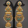 Floral Jhumka Earring stylish brass jewelry design