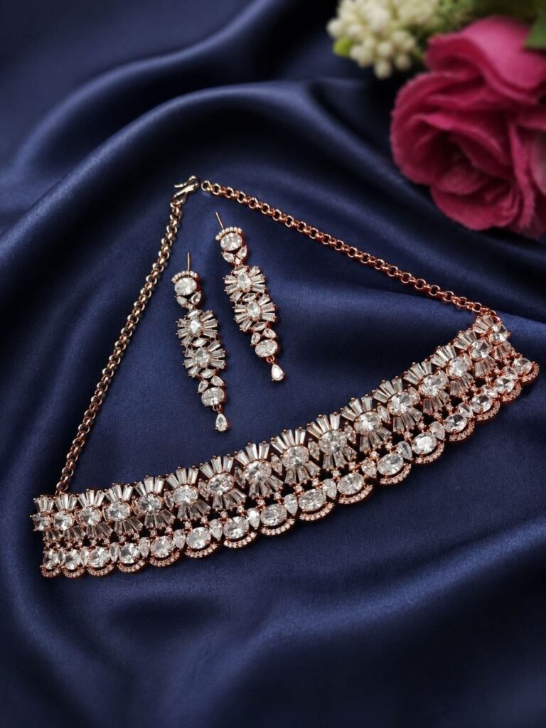 Designer AD Necklace Set Stunning Jewelry for Elegant Style