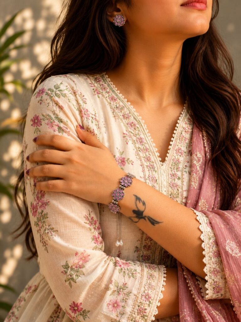 Designer Floral Bracelet Charming Premium Jewelry for Elegant Stylish Look