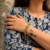 Designer Floral Bracelet stylish brass jewelry design