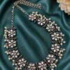 Silver Floral Necklace stylish brass jewelry design