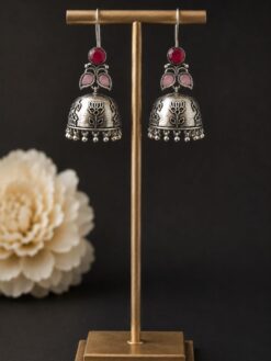 Designer Lotus Jhumka stylish brass jewelry design