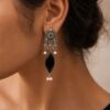Dangler Floral Art Earring stylish brass jewelry design