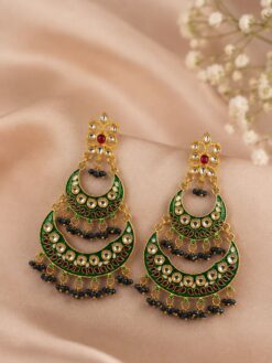 Hand Painted Earring stylish brass jewelry design