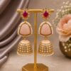 Gold Plated Jhumka Earring stylish brass jewelry design