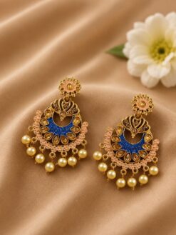 Hand Painted Earring stylish brass jewelry design
