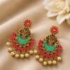 Hand Painted Earring stylish brass jewelry design